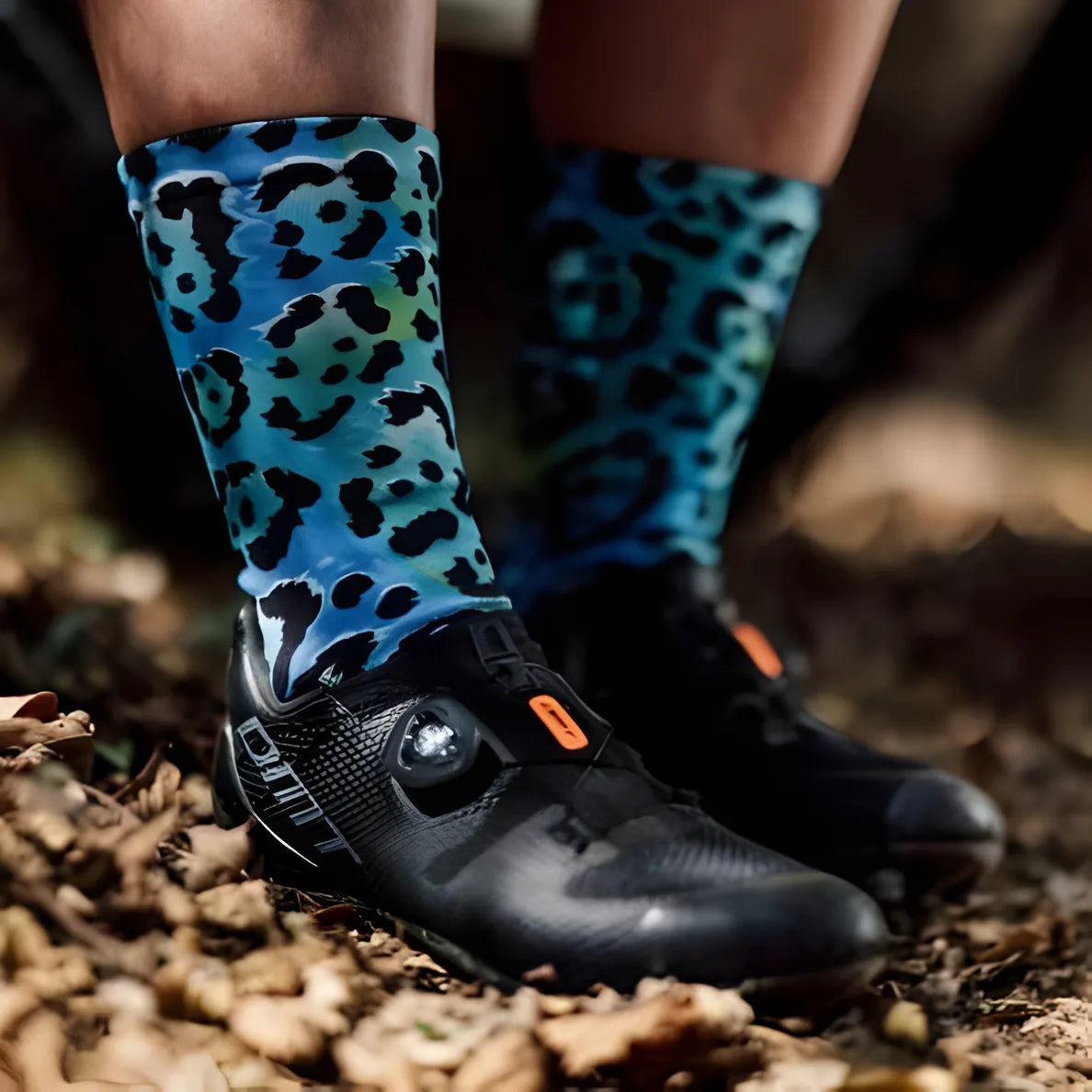 Sox Electric Leopard Blue Casual Crew Socks
