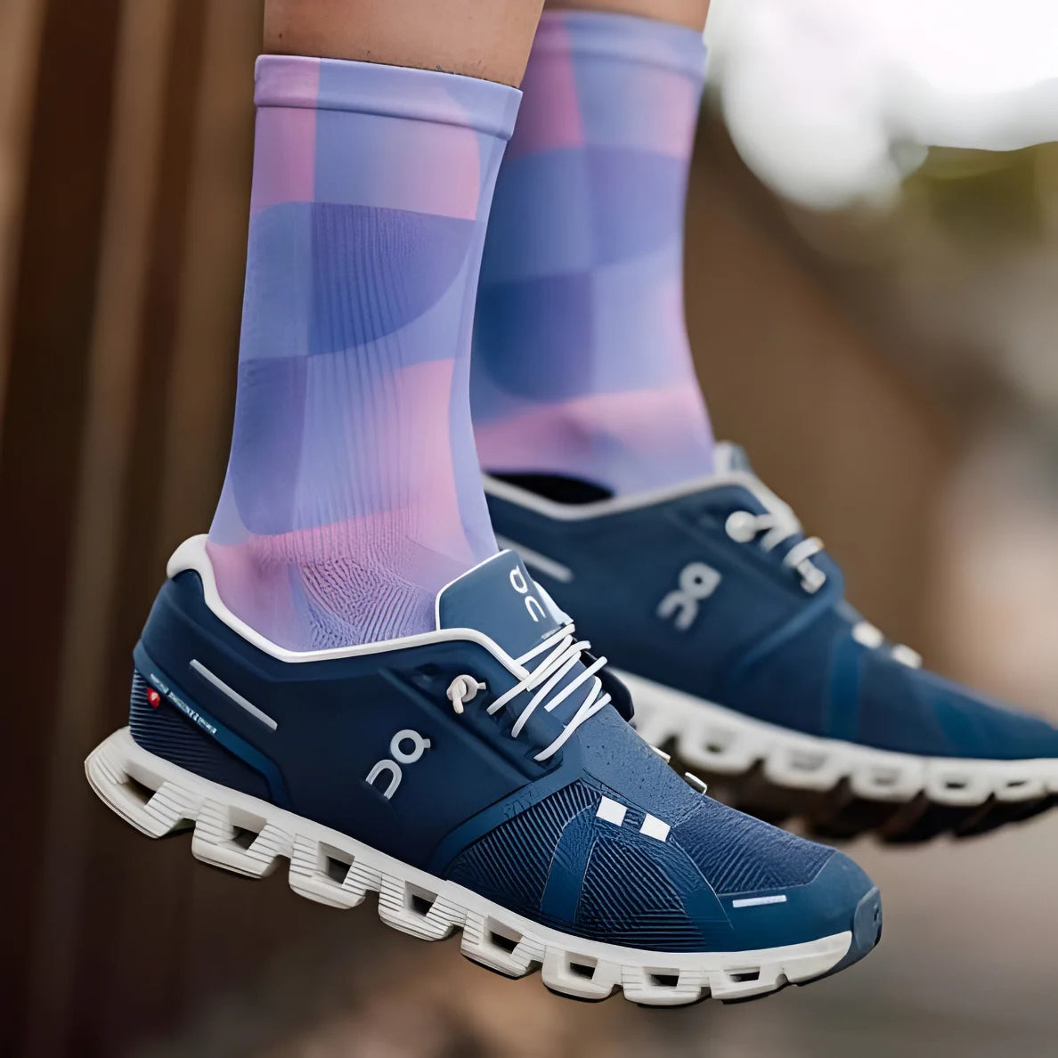 Sox Solid Purple Casual Crew Socks