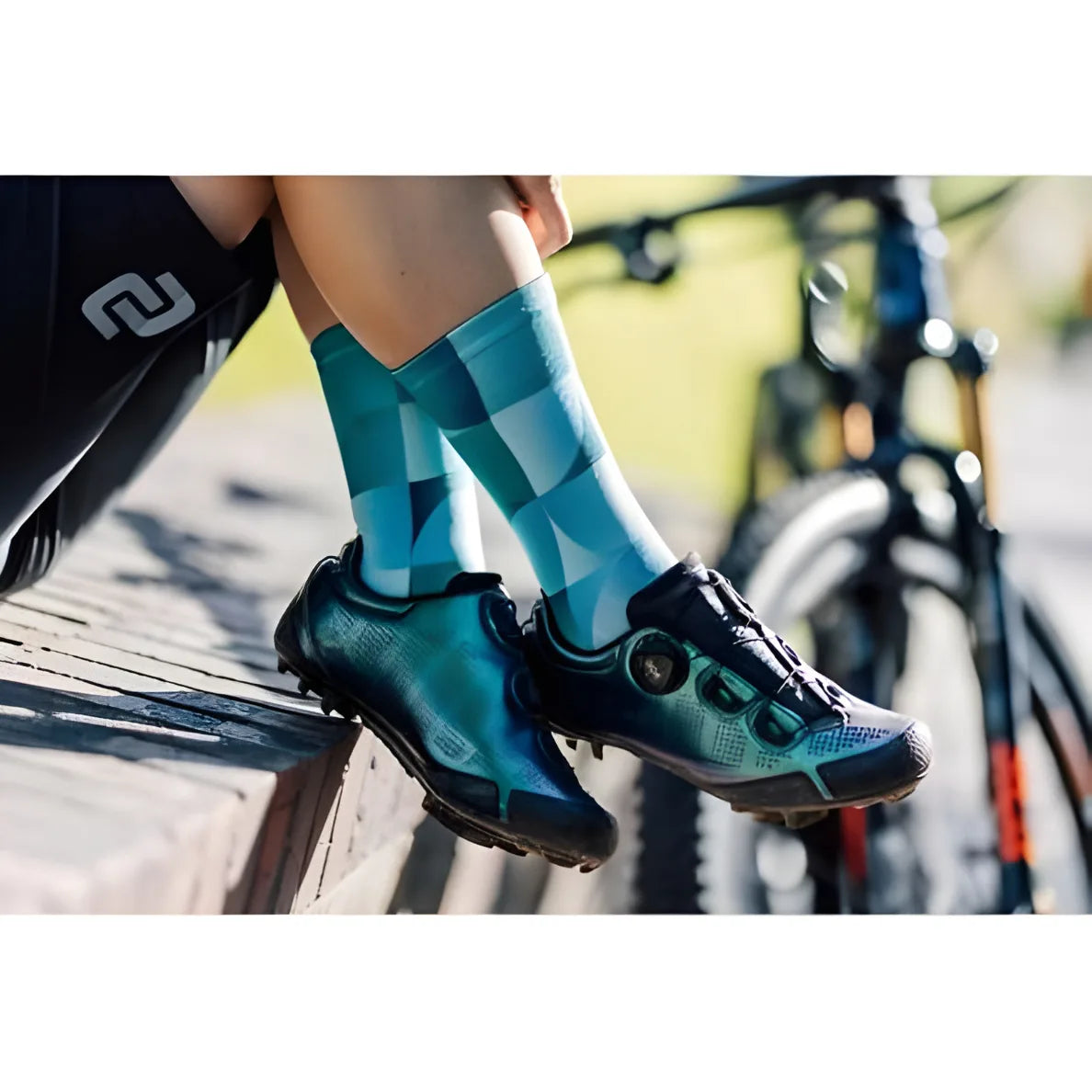 Sox Solid Turquoise Casual Crew Socks