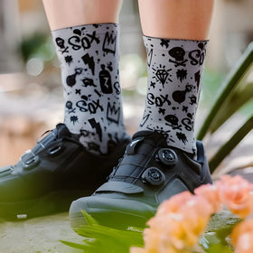 Sox Doodle Grey Casual Crew Socks