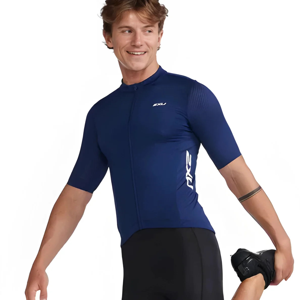 2XU MC6649A Aero Mens Cycling Jersey (Medieval/White Reflective)