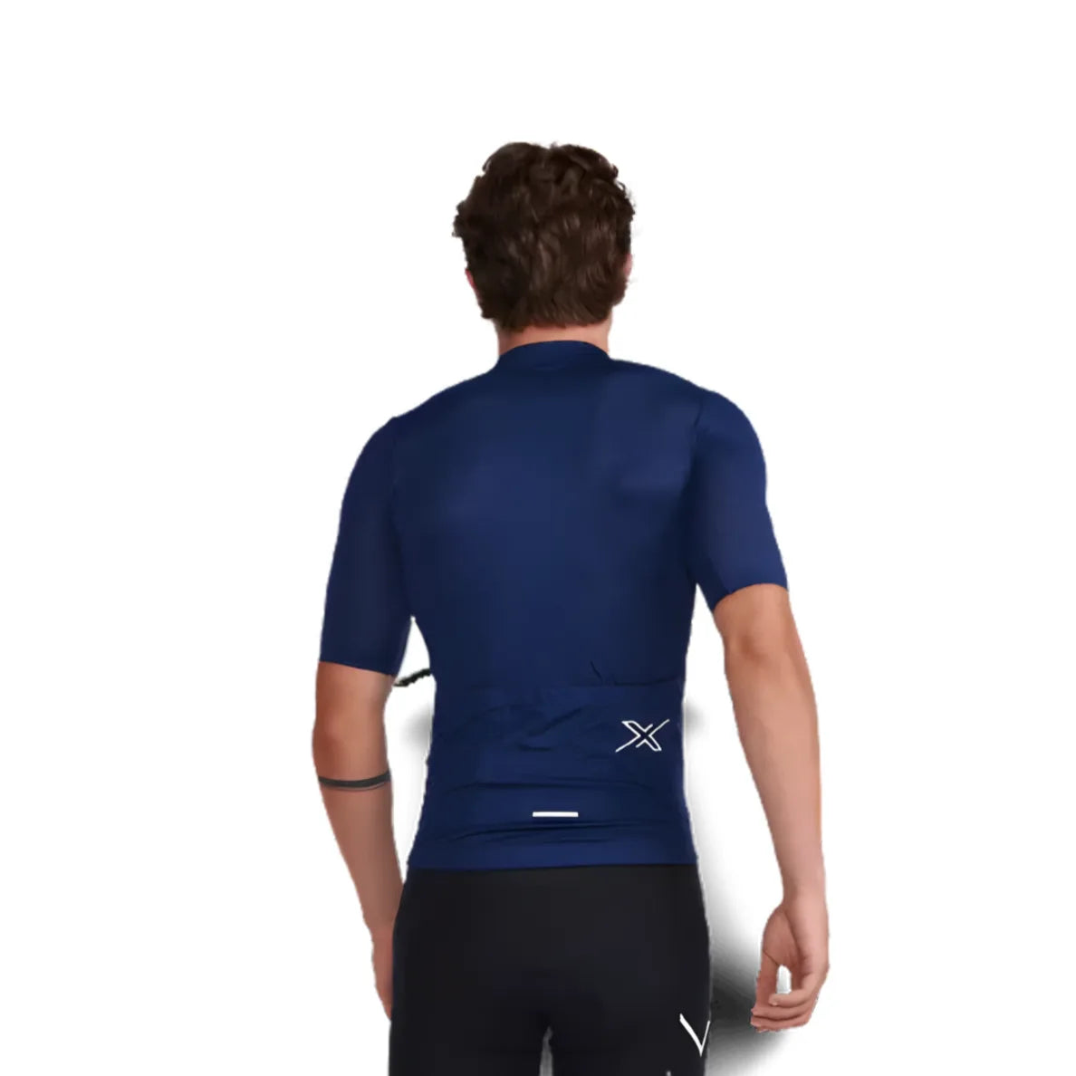 2XU MC6649A Aero Mens Cycling Jersey (Medieval/White Reflective)