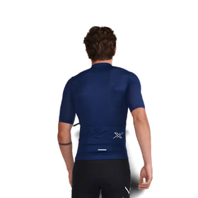 2XU MC6649A Aero Mens Cycling Jersey (Medieval/White Reflective)