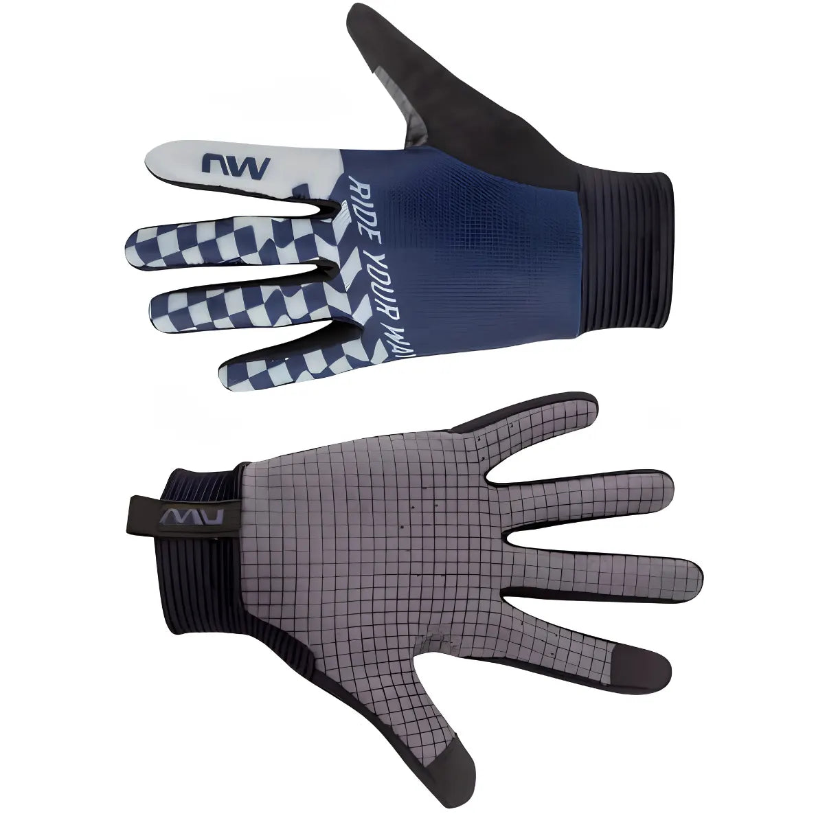 Northwave Air LF Full Gloves-Deep Blue/Light Grey