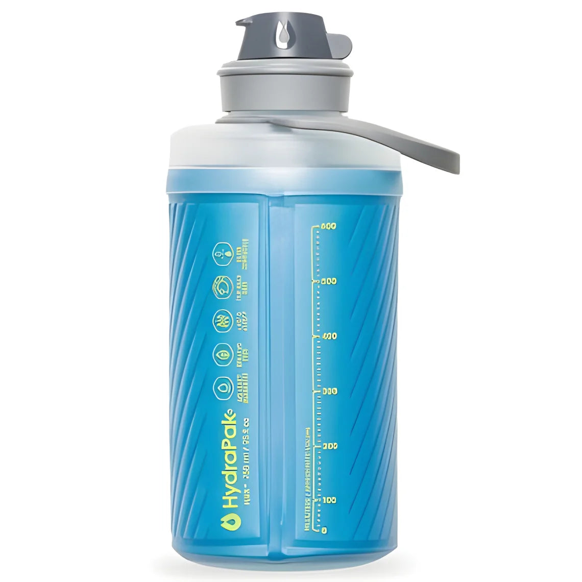 Hydrapak Flux Flexible Bottle-Tahoe Blue (1 Ltr)