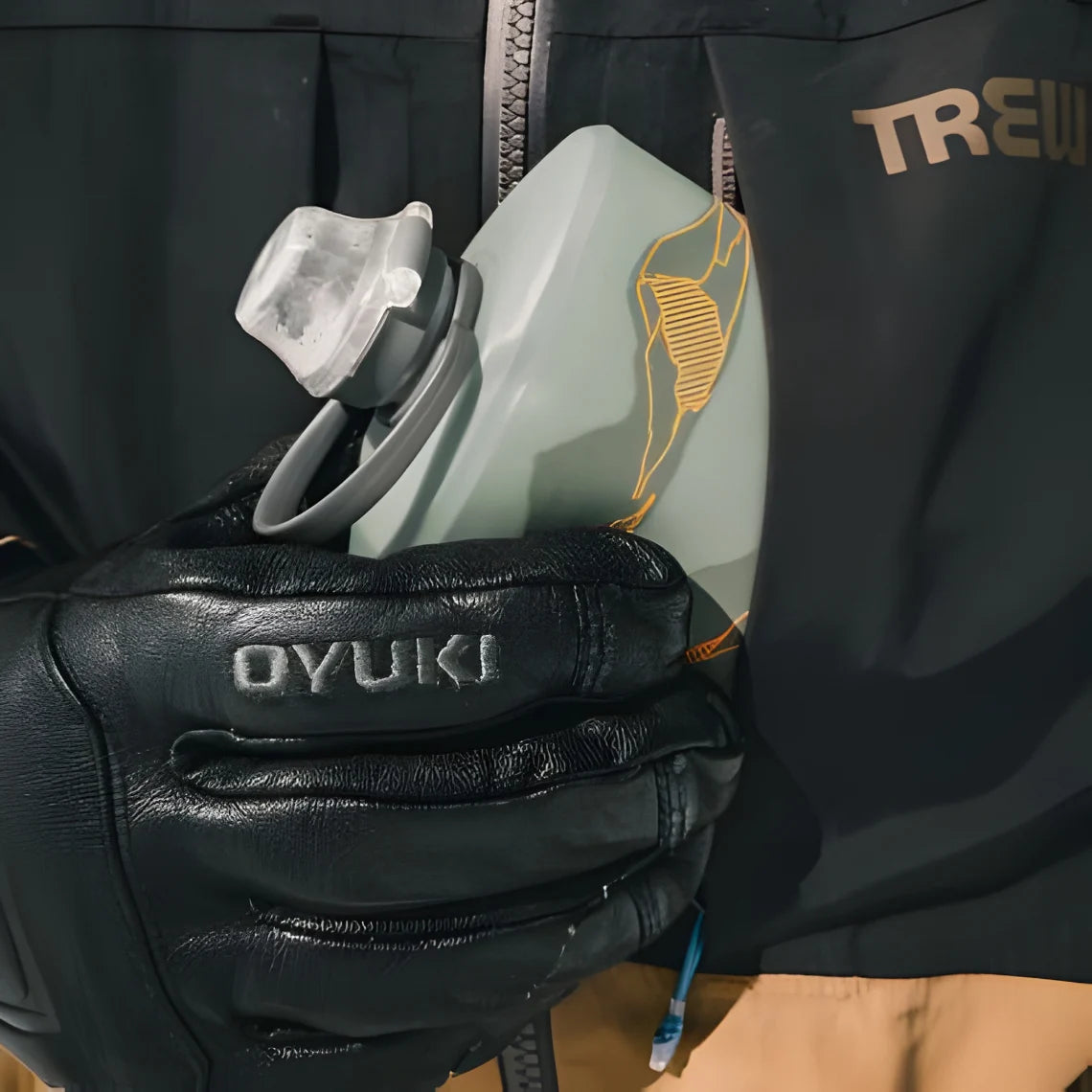 Hydrapak Stow Flexible Bottle-Mountain Edition-Sutro Green (350ml)