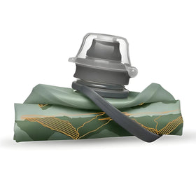 Hydrapak Stow Flexible Bottle-Mountain Edition-Sutro Green (350ml)
