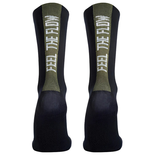 Northwave Feel The Flow Winter Socks-Black/Forest Green
