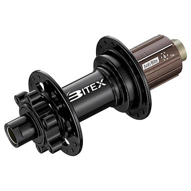 Bitex MTR12 Rear Disc Hub, ISO, Black, 28h, QR M10*135mm, Shimano 11s(w/abs)