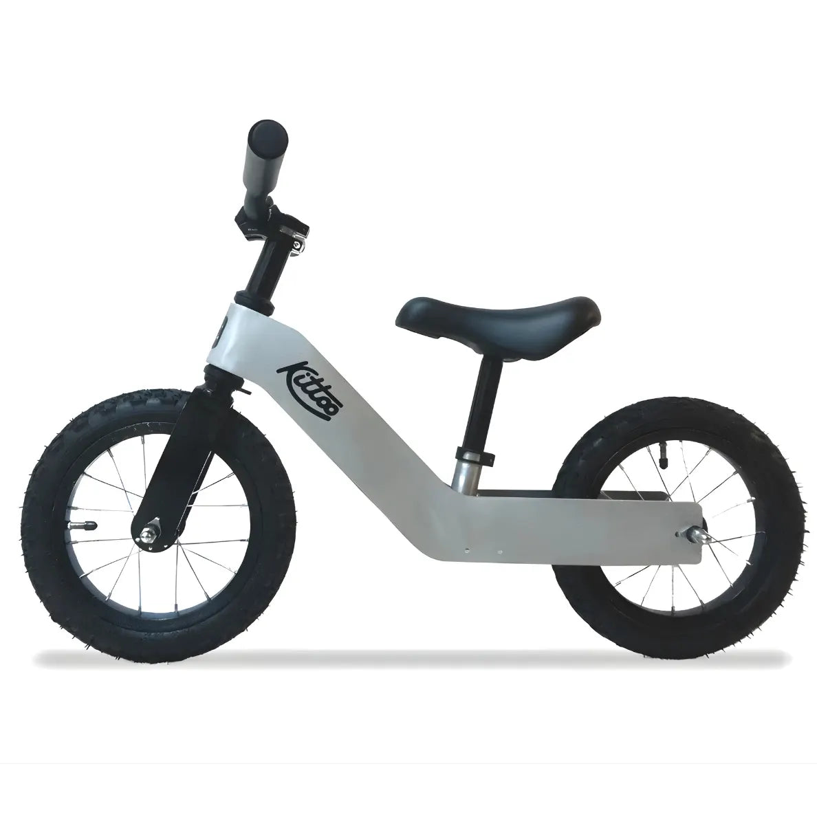 Kittoo No-Pedal Alloy Kids Balance Bicycle (Mercury Silver)