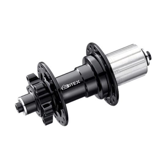 Bitex BX207R Rear Disc Hub, ISO, Black, 36h, TA 12M*142mm, Shimano 11s(w/abs)
