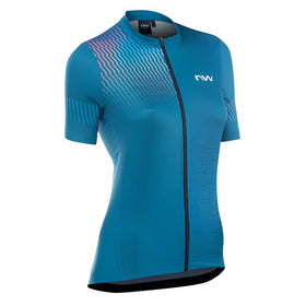 Northwave Wmn Origin Jersey-Blue/Iridescent