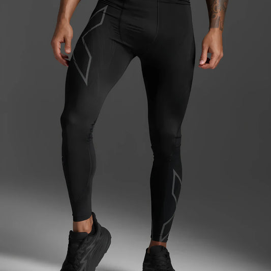 2XU MA5305B Light Speed Men's Compression Tights (Black/Black Reflective)