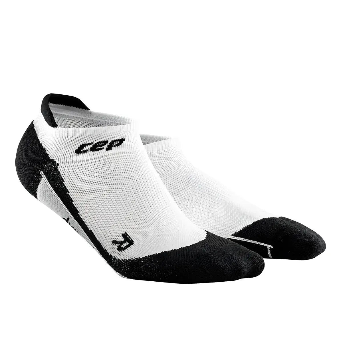 CEP Compression Dynamic+ No Show Men's Compression Socks (White/Black)