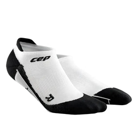 CEP Compression Dynamic+ No Show Men's Compression Socks (White/Black)