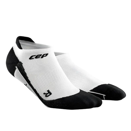 CEP Compression Dynamic+ No Show Men's Compression Socks (White/Black)