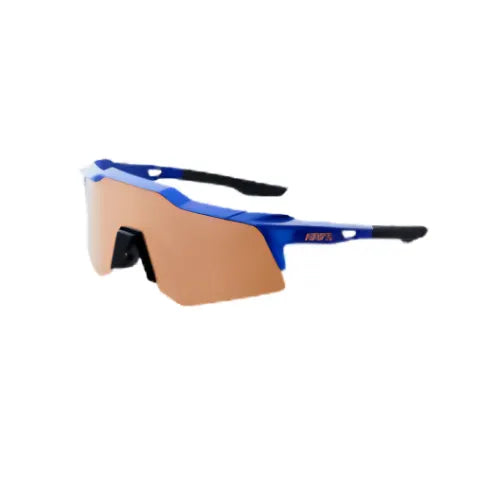 100% SPEEDCRAFT XS Gloss Cobalt Blue HiPER Copper Sunglasses