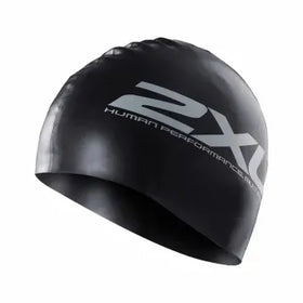 2XU Us1355F Silicone Swim Cap (Black/Black)