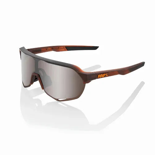 100% S2 - Matte Translucent Brown Fade - HiPER Silver Mirror Lens