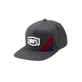 100% CORNERSTONE Snapback Hat Steel - OS
