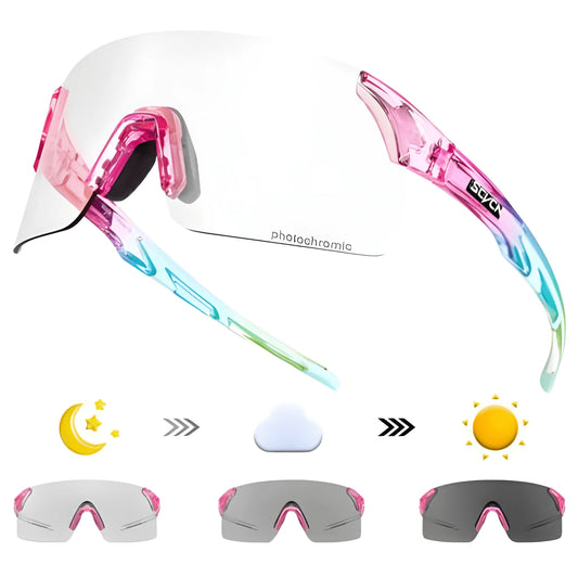 SCVCN X142 Photochromic Sunglasses-Black/Pink