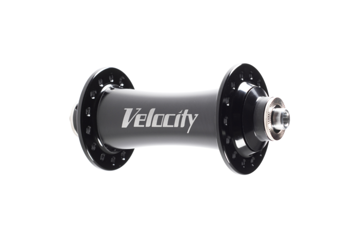 Velocity Road Hub Front - 28h Black