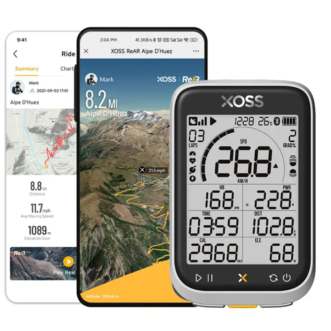 XOSS G3+ Gen3 GPS Bike Computer ANT+ Cycling Computer 40H Battery IPX7 Wireless
