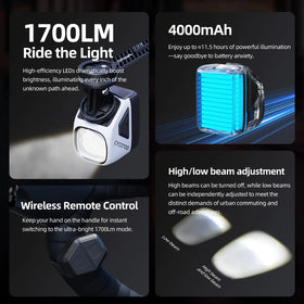 Cyclami CYC1700 1700 Lumens Rechargeable Waterproof Bicycle Light LED Front Light
