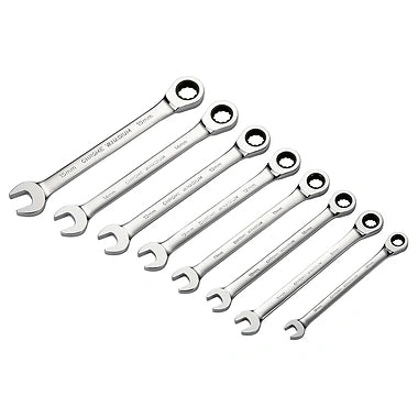 IceToolz 41B8 8-15MM Combination Ratchet Wrench Set