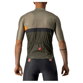 A BLOCCO JERSEY-BARK GREEN/POP ORANGE-DARK GRAY
