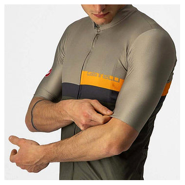 A BLOCCO JERSEY-BARK GREEN/POP ORANGE-DARK GRAY