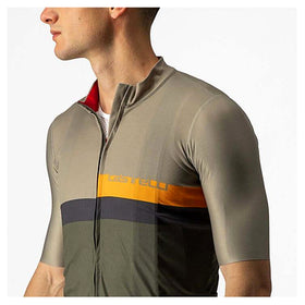 A BLOCCO JERSEY-BARK GREEN/POP ORANGE-DARK GRAY