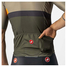 A BLOCCO JERSEY-BARK GREEN/POP ORANGE-DARK GRAY