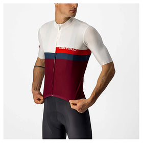Castelli Blocco Jersey - Ivory/Red/Blue/Bordeaux