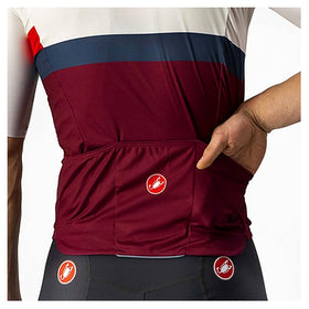 Castelli Blocco Jersey - Ivory/Red/Blue/Bordeaux