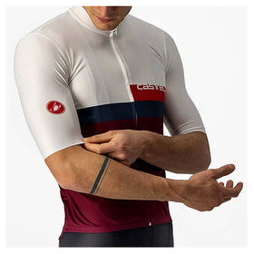 Castelli Blocco Jersey - Ivory/Red/Blue/Bordeaux
