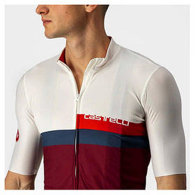Castelli Blocco Jersey - Ivory/Red/Blue/Bordeaux