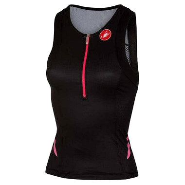FREE W TRI SINGLET-BLACK/PINK FLUO