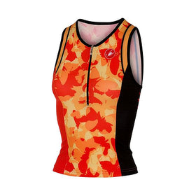 CORE W TRI SINGLET-CORAL/LIGHT ORANGE
