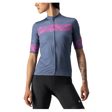 FENICE JERSEY-LIGHT STEEL BLUE/PINK FLUO