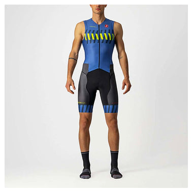 FREE SANREMO 2 SUIT SHORT SLEEVE-COBALT BLUE/ELECTRIC LIME