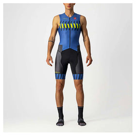 FREE SANREMO 2 SUIT SHORT SLEEVE-COBALT BLUE/ELECTRIC LIME