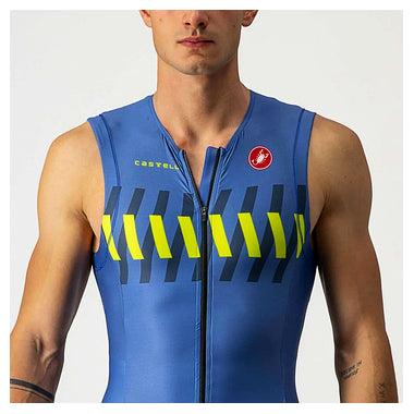 FREE SANREMO 2 SUIT SHORT SLEEVE-COBALT BLUE/ELECTRIC LIME