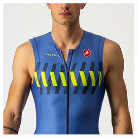 FREE SANREMO 2 SUIT SHORT SLEEVE-COBALT BLUE/ELECTRIC LIME