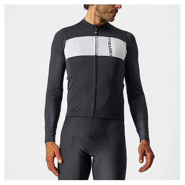 PROLOGO 7 LONG SLEEVE JERSEY-LIGHT BLACK/SILVER GRAY-IVORY