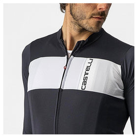 PROLOGO 7 LONG SLEEVE JERSEY-LIGHT BLACK/SILVER GRAY-IVORY