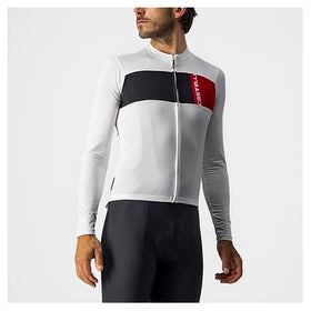 PROLOGO 7 LONG SLEEVE JERSEY-IVORY/LIGHT BLACK-RED