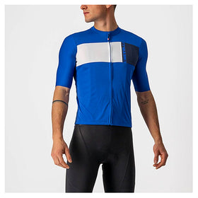 Castelli Prologo 7 Cycling Jersey - Azzurro Italia/Ivory