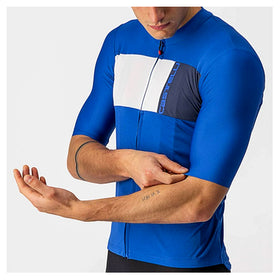 Castelli Prologo 7 Cycling Jersey - Azzurro Italia/Ivory