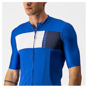 Castelli Prologo 7 Cycling Jersey - Azzurro Italia/Ivory